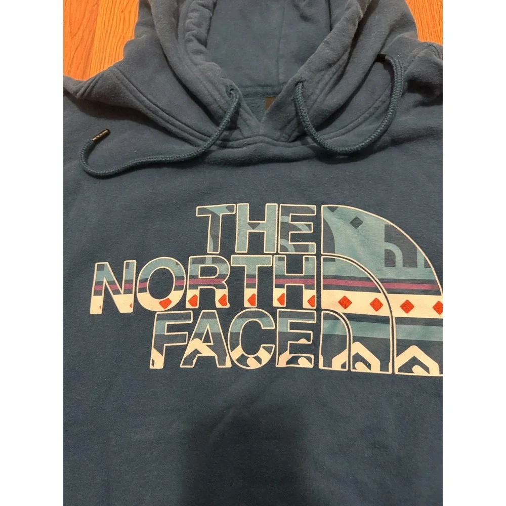 The North Face Half Dome Graphic Hoodie Mens XL Blue Pullover